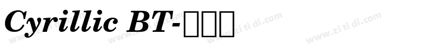 Cyrillic BT字体转换